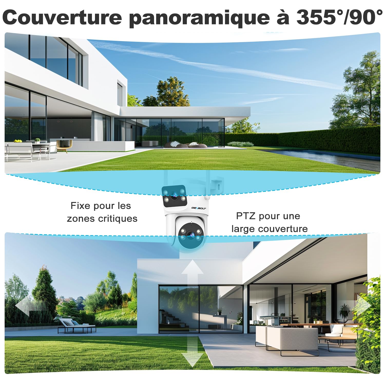 GENBOLT Caméra Surveillance Extérieur WiFi 2.4/5Ghz