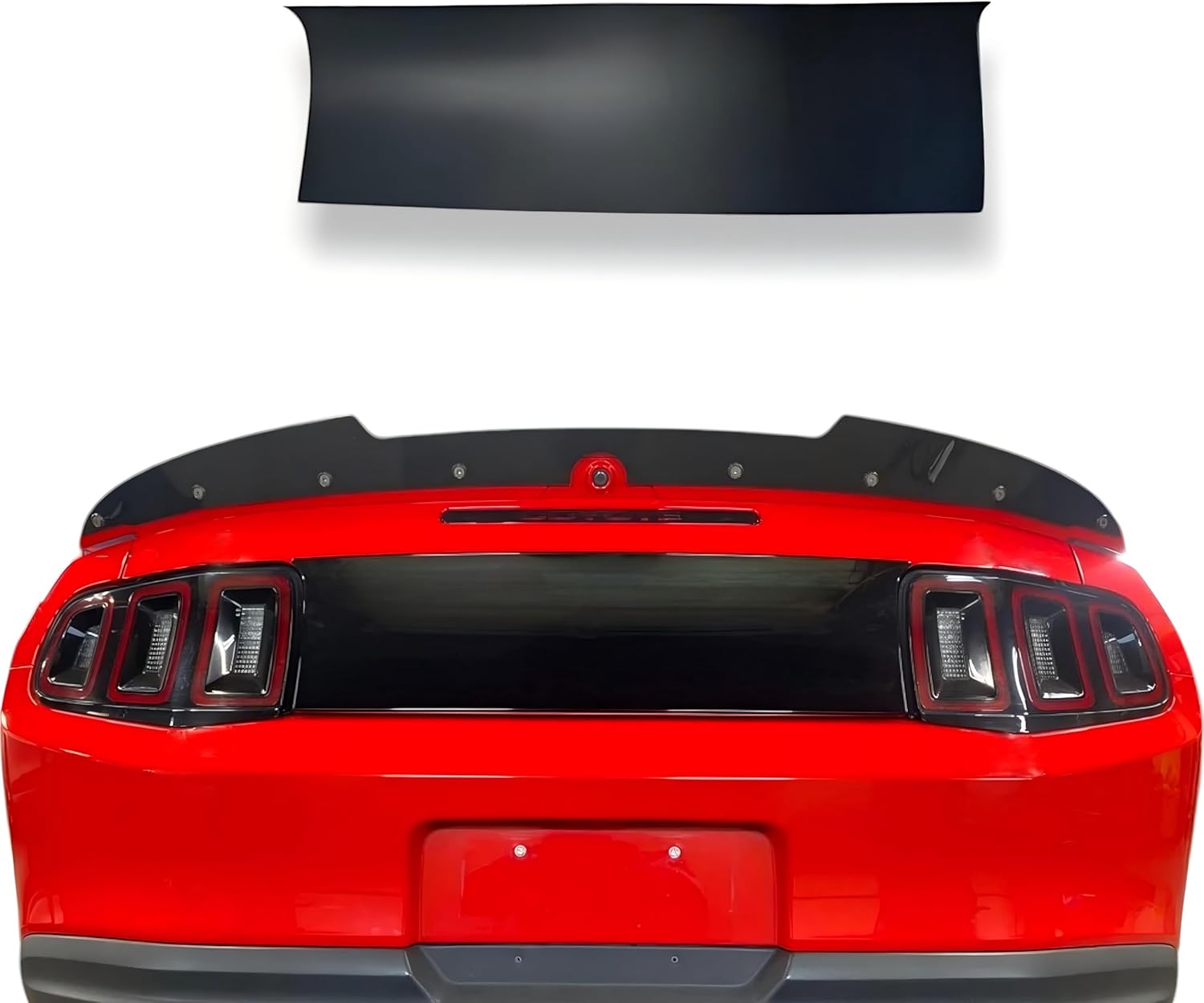 JSD Decklid Panel Fits Ford Mustang 2010-2014 (Gloss Black without Hole)
