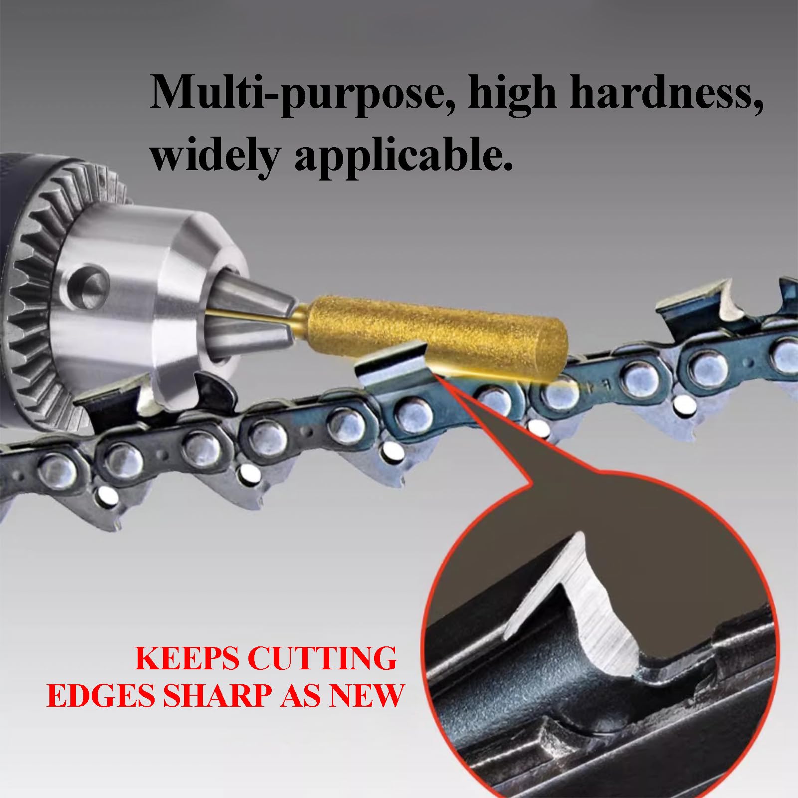JVHLOV 30 pcs Diamond Chainsaw Sharpener, 3 Sizes (4/4.8/5.5mm), High Hardness Grinding Tool for Chainsaw Blades, Sharpening and Polishing Kit - Image 4