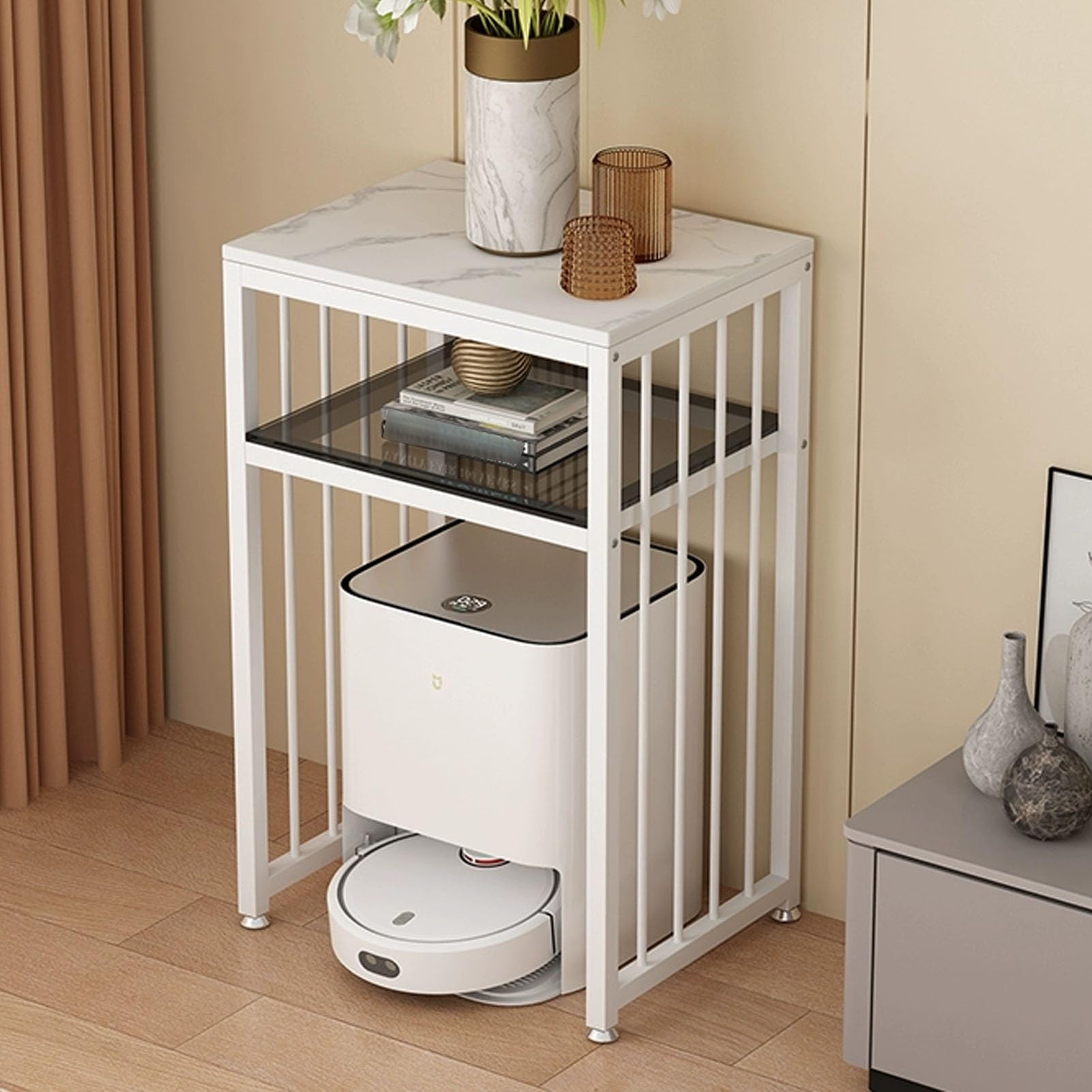 Étagère pour robots aspirateurs design moderne, table basse salon et bureau