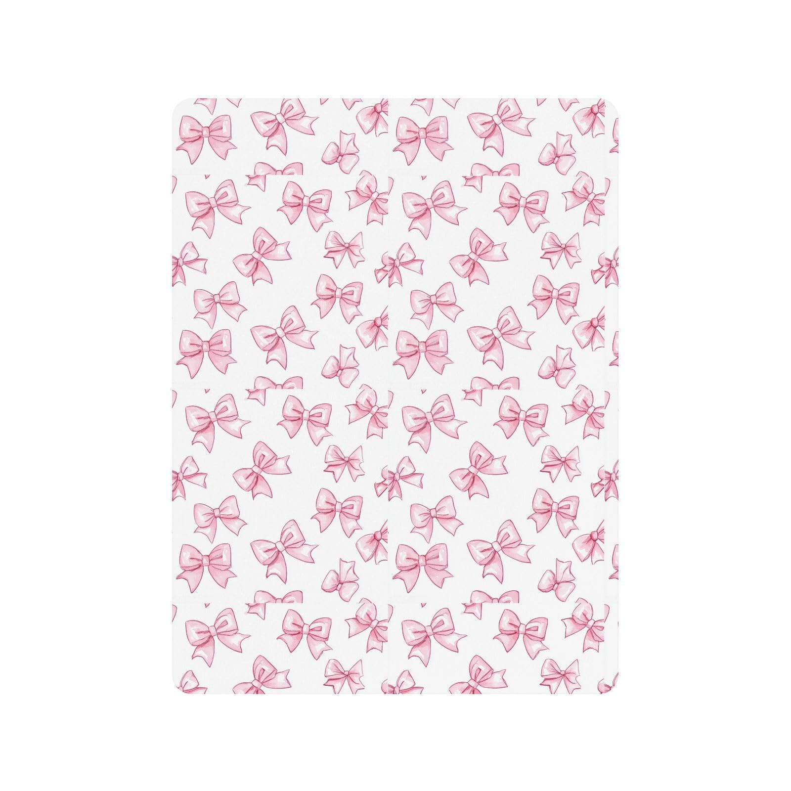 Lenzuola per culla con fiocco rosa per neonati e ragazze, in cotone, ultra morbido, per culla, 1 confezione de cuna para ni?a