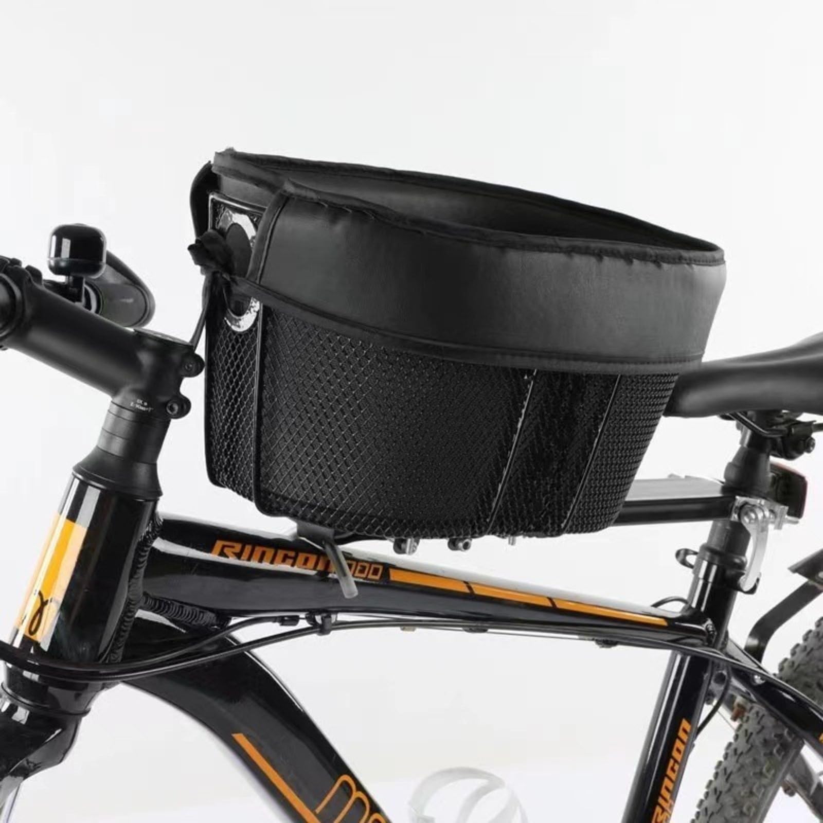 Cesta de bicicleta para perros - Cesta de compras portátil para gatos y perros - Barra transversal delantera con forro de esponja - Tamaño,Cesta para mascotas de bicicleta, cesta de comestibles de MTB