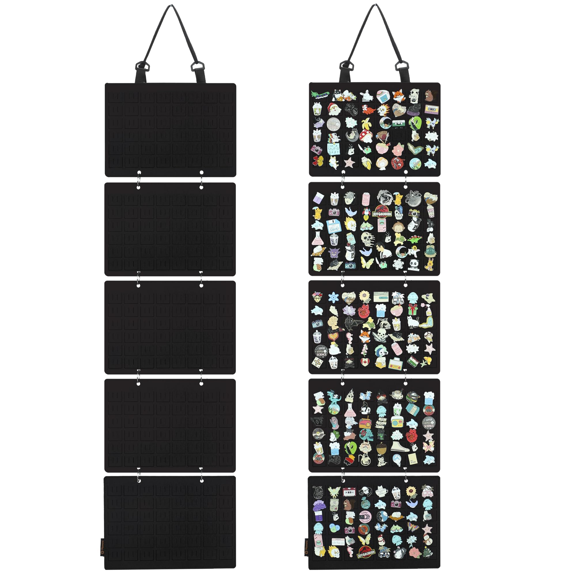 Hanging Enamel Lapel Pin Display Panels Organizer With 5 Loose-leaf Board