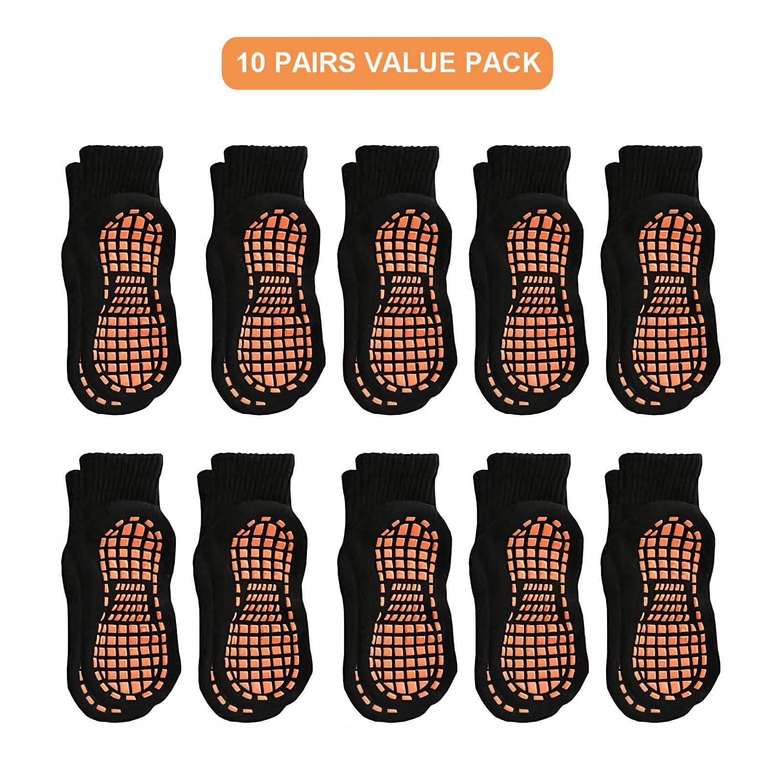 Calcetines para niños pequeños con agarres antideslizantes para cama elástica para niños, paquete de 10 unidades