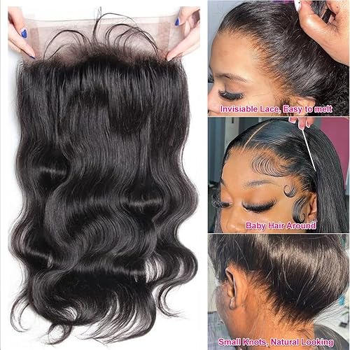 Miniatura 2 de Umeiw Pelucas de cabello humano ondulado 360 con encaje frontal HD, predepiladas, densidad del 150%, pelucas de encaje frontal HD para mujeres