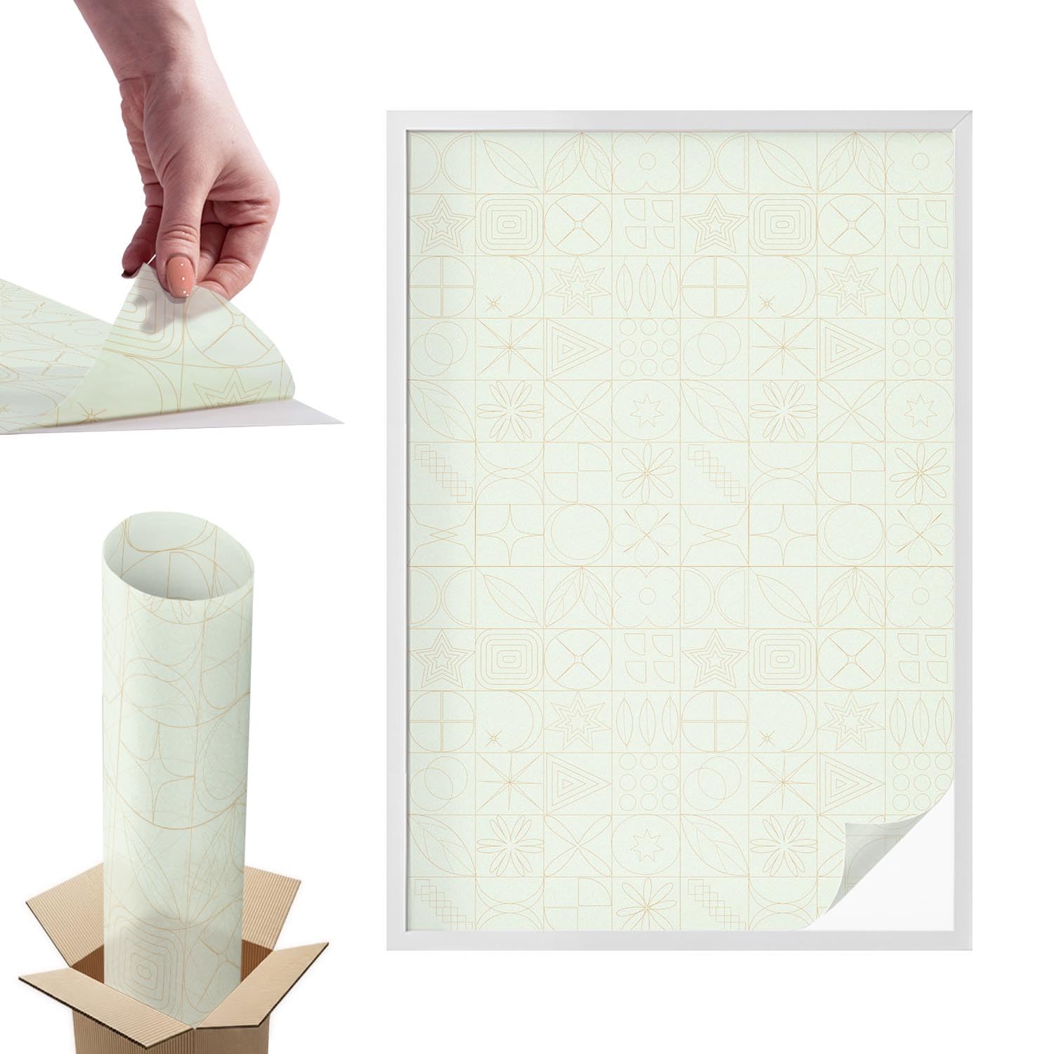 Film pour vitre intimité déco pour chambre et salle de bain en verre 100x146