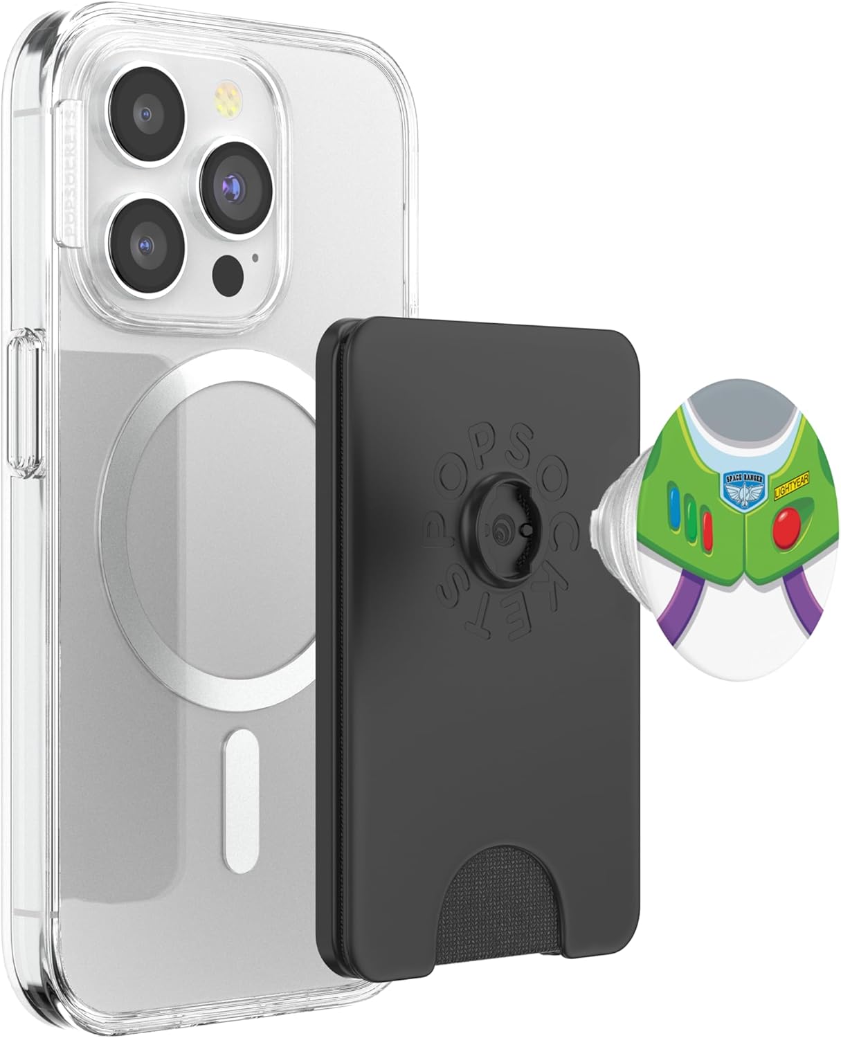 Disney and Pixar Toy Story 4 Buzz Lightyear Suit PopSockets PopWallet for MagSafe