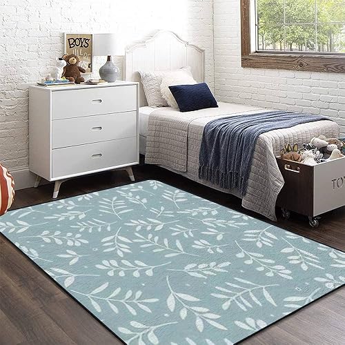 Miniatura 4 de Alfombras suaves de área de juego para niños, 3D, diversión en el hogar, ramas dibujadas a mano, sin costuras, dibujadas a mano, ideales para