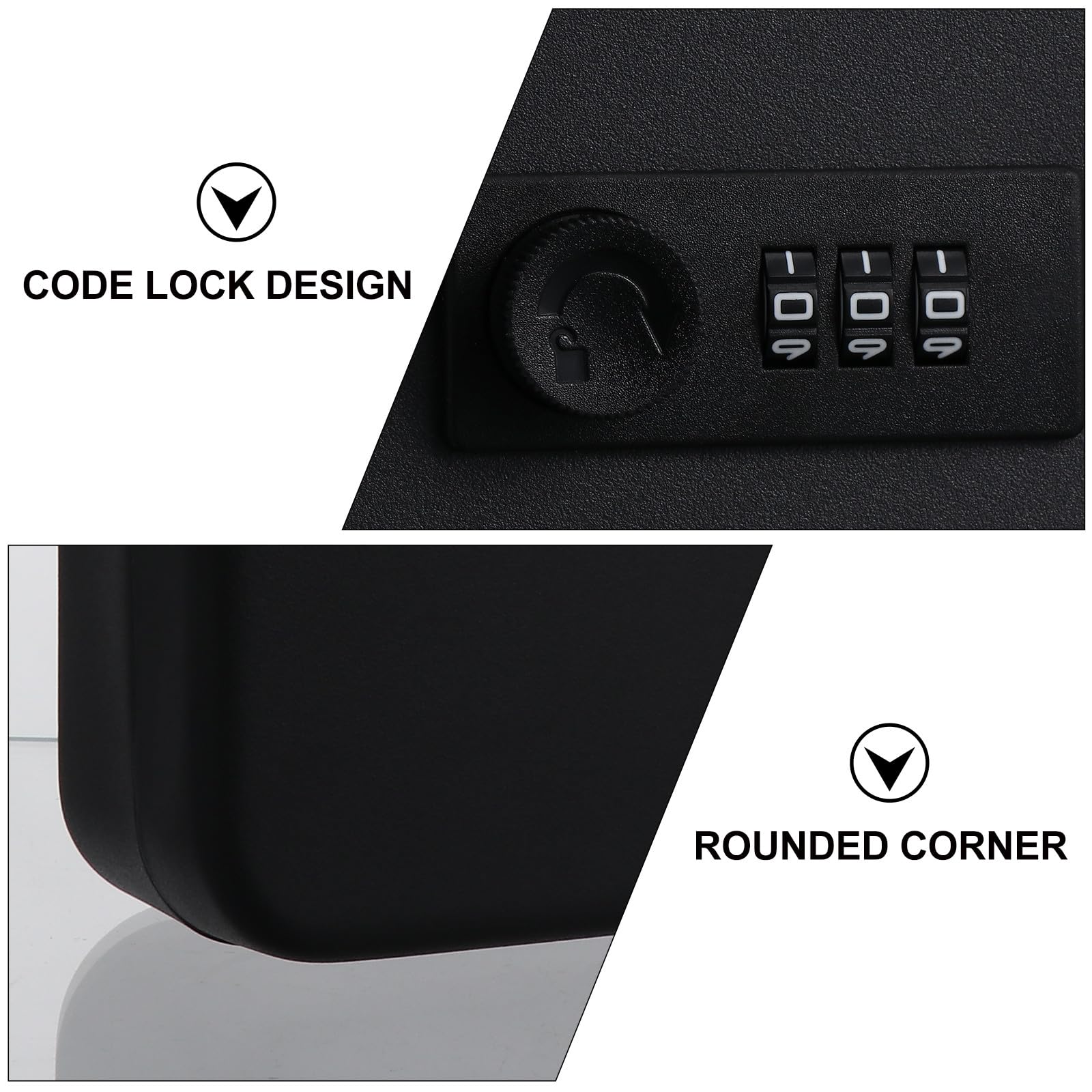 Uonlytech Armadietto Portachiavi da Parete Nero in Ferro con 36 Slot, Organizer Chiavi con Codice per Property Manager e Laboratori, Protegge le Mani e Contiene Portachiavi Grandi