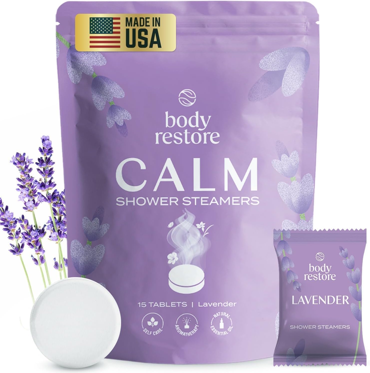 Body Restore Bath Bombs Aromatherapy 15 Pack - Birthday Gifts for Women Men Travel Essentials Stress Relief Relaxation