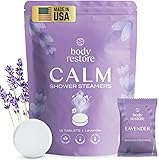 Body Restore Shower Steamers Aromatherapy 15 Pack – Valentines Day Gifts for Her and Him, Birthday Gifts for Women and Men, Relaxation, Stress Relief, Self Care, Bath Bombs – Lavender Lavender 15 Count (Pack of 1)