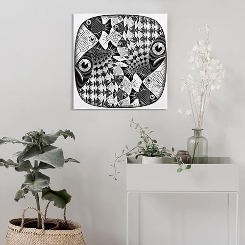 Miniatura 9 de AAOTE Peces y escamas - por M.C. Escher - Pósteres artísticos para habitación, póster estético, arte de pared, pintura en lienzo, regalos,