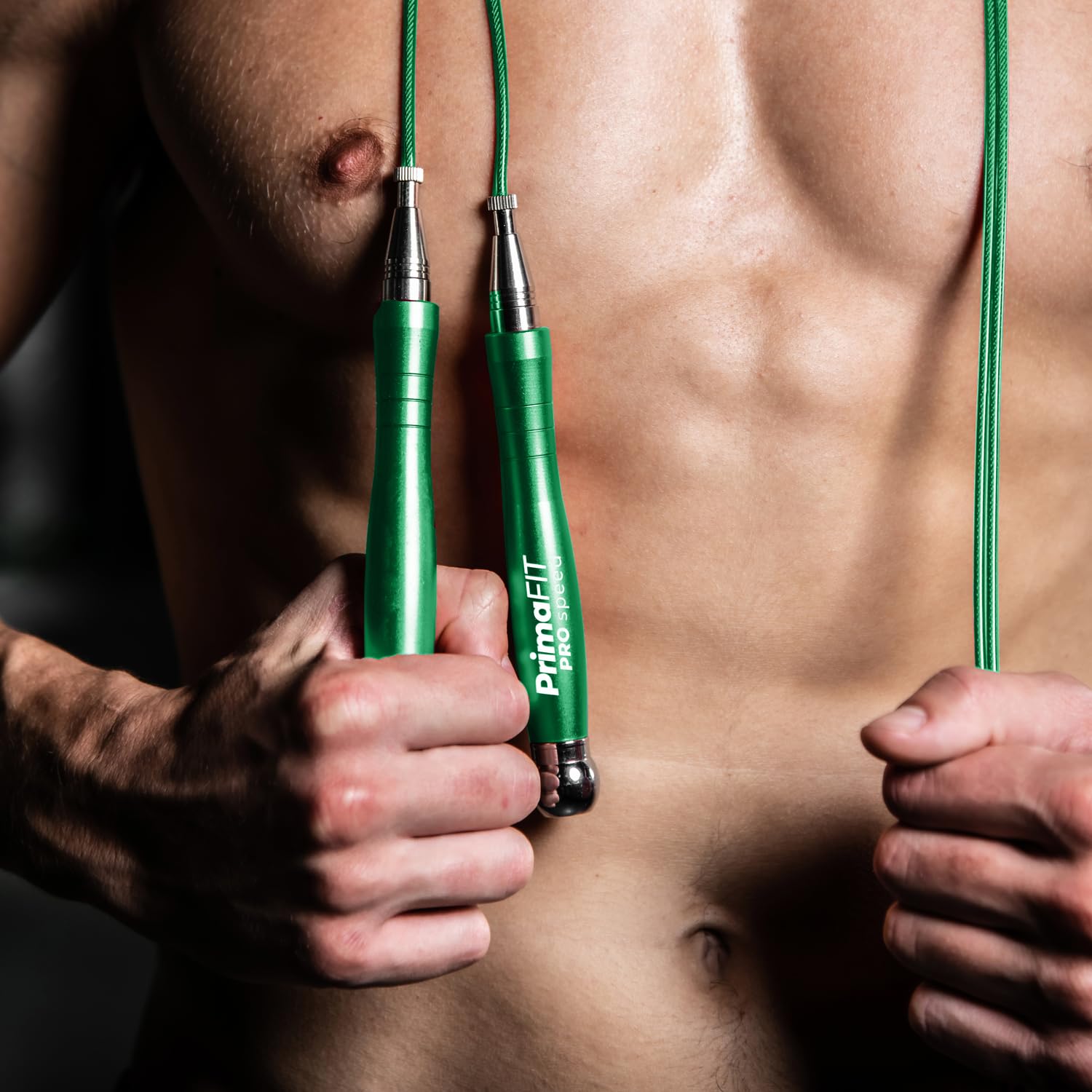 PrimaFIT Springseil Erwachsene Fitness Pro Speed Jump Rope 3m Seilspringen Verstellbar Mit Gewichten, 2 Kugellager & Anti-Rutsch Griffe, Profi Skipping Für Boxen, MMA, Crossfit, Extra Stahlseil,Tasche