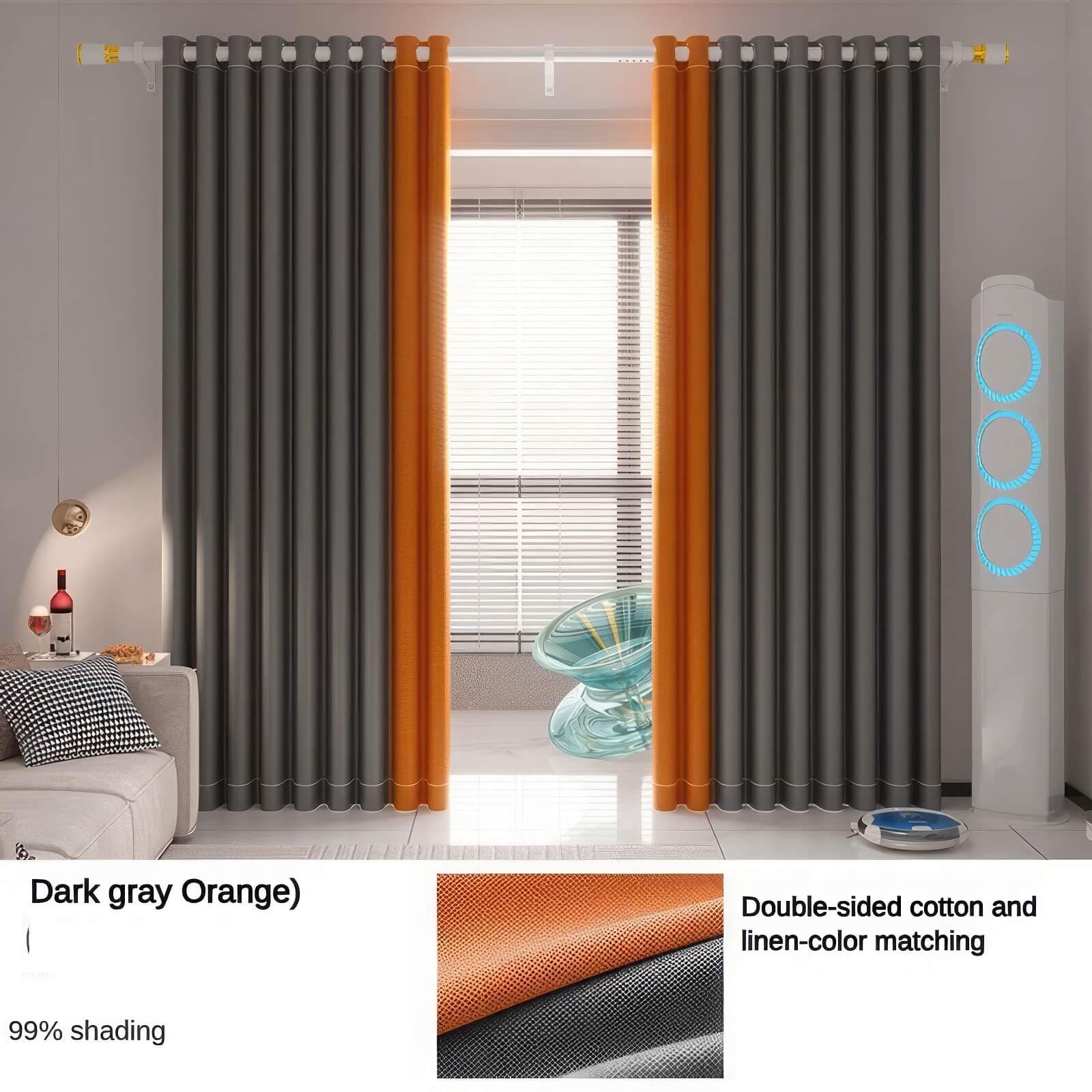 Amazon｜ツートンカラーの遮光カーテントップフルダークニングドレープ