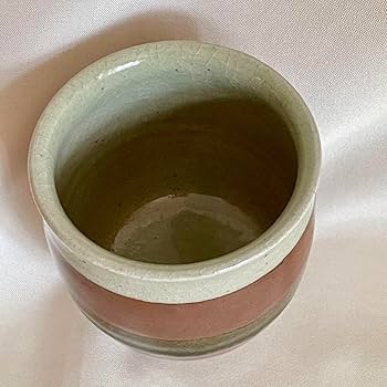 Amazon.co.jp: 作家物 佐久間藤也 作 柿釉湯呑 益子焼 湯呑み