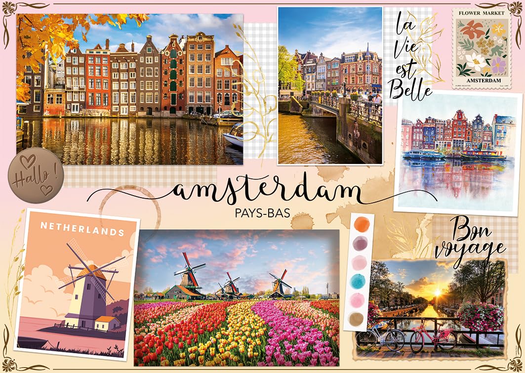 Puzzle Nathan 1500 pièces - Vacances à Amsterdam - Pour Adultes et Enfants