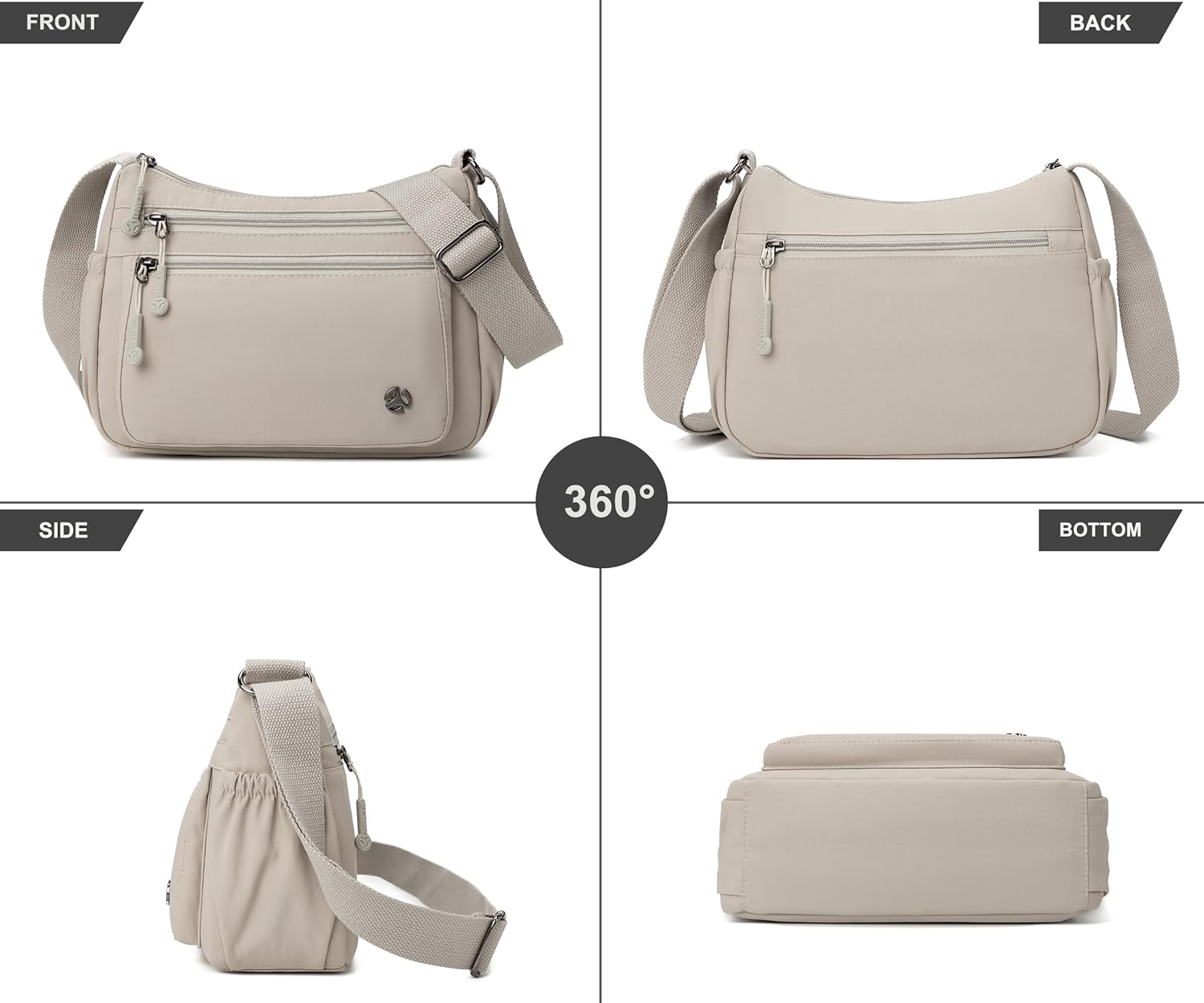 Casual Crossbody Bag with Anti Theft Pocket - Women Lightweight Water-Resistant Purse Bag - Image 3