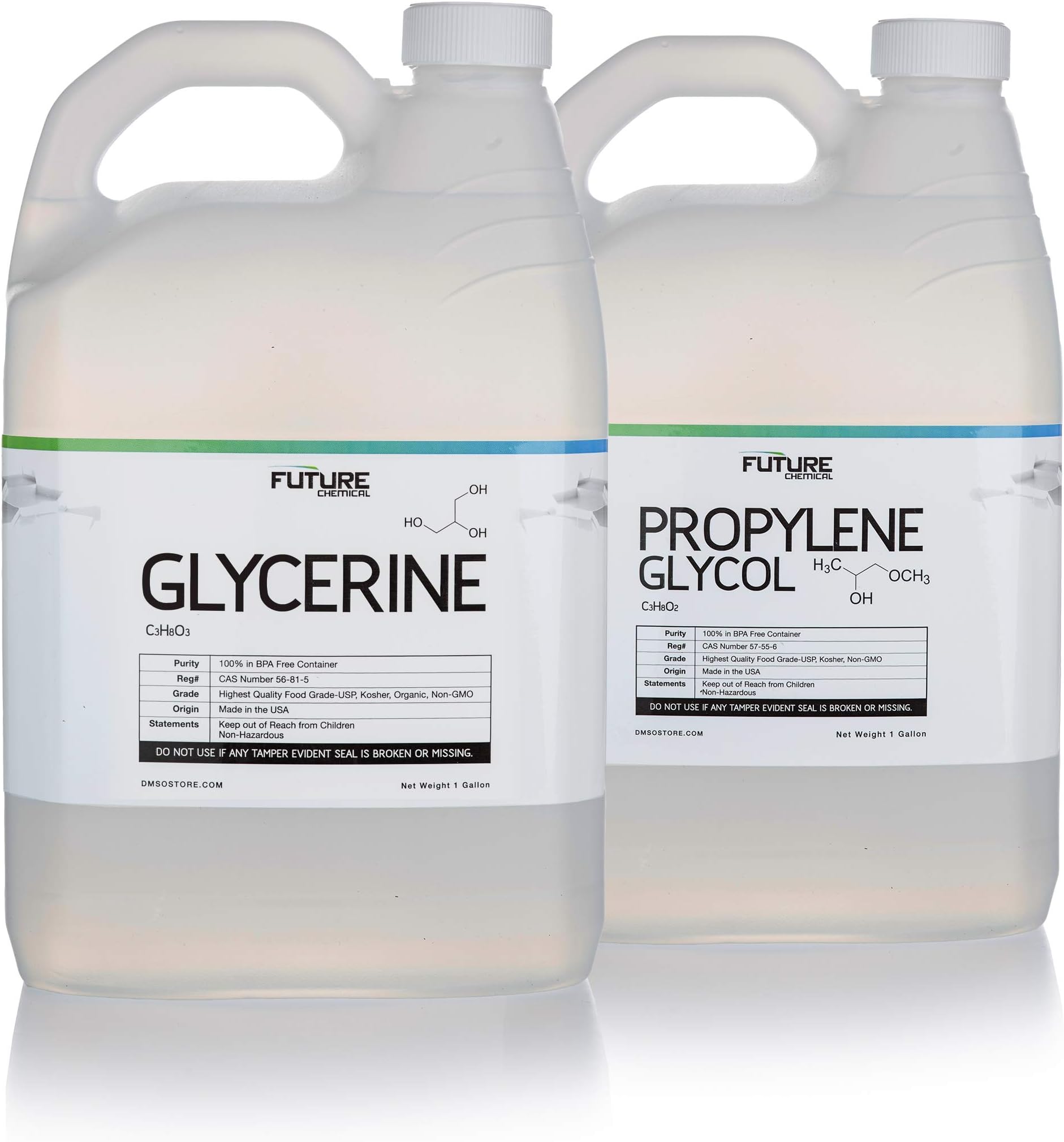 2 Gallon Kit - Vegetable Glycerin -Propylene Glycol 99.998% High Purity USP