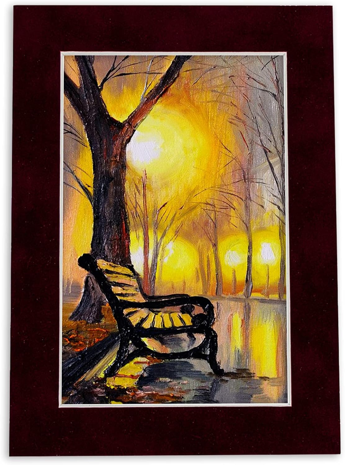Poster Palooza 24x36 Mat Bevel Cut for 20x30 Photos - Acid Free Dark Red Suede Precut Matboard - For Pictures, Photos, Framing - 4-ply Thickness