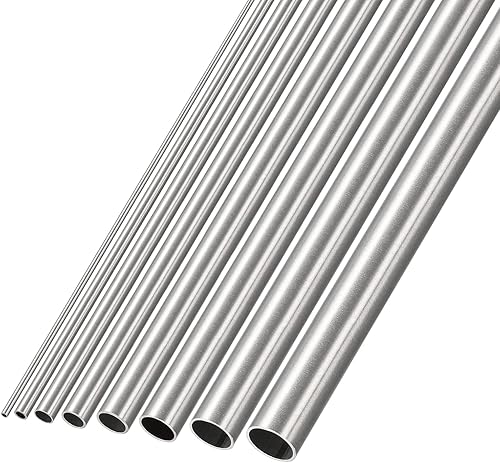 METALLIXITY Tubo de acero inoxidable 304 (0.039 in-0.315 in de diámetro x 0.012 in0.016 in de pared T x 11.811 in de largo), 8 piezas en 1 juego,