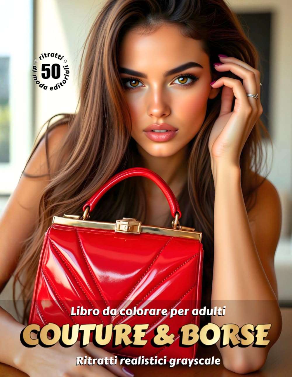 COUTURE & BORSE – Libro da colorare per Adulti | Ritratti realistici in scala di grigi con Borse di Lusso | per Relax, Creatività Consapevole: Edizione italiana (Avventure colorate)