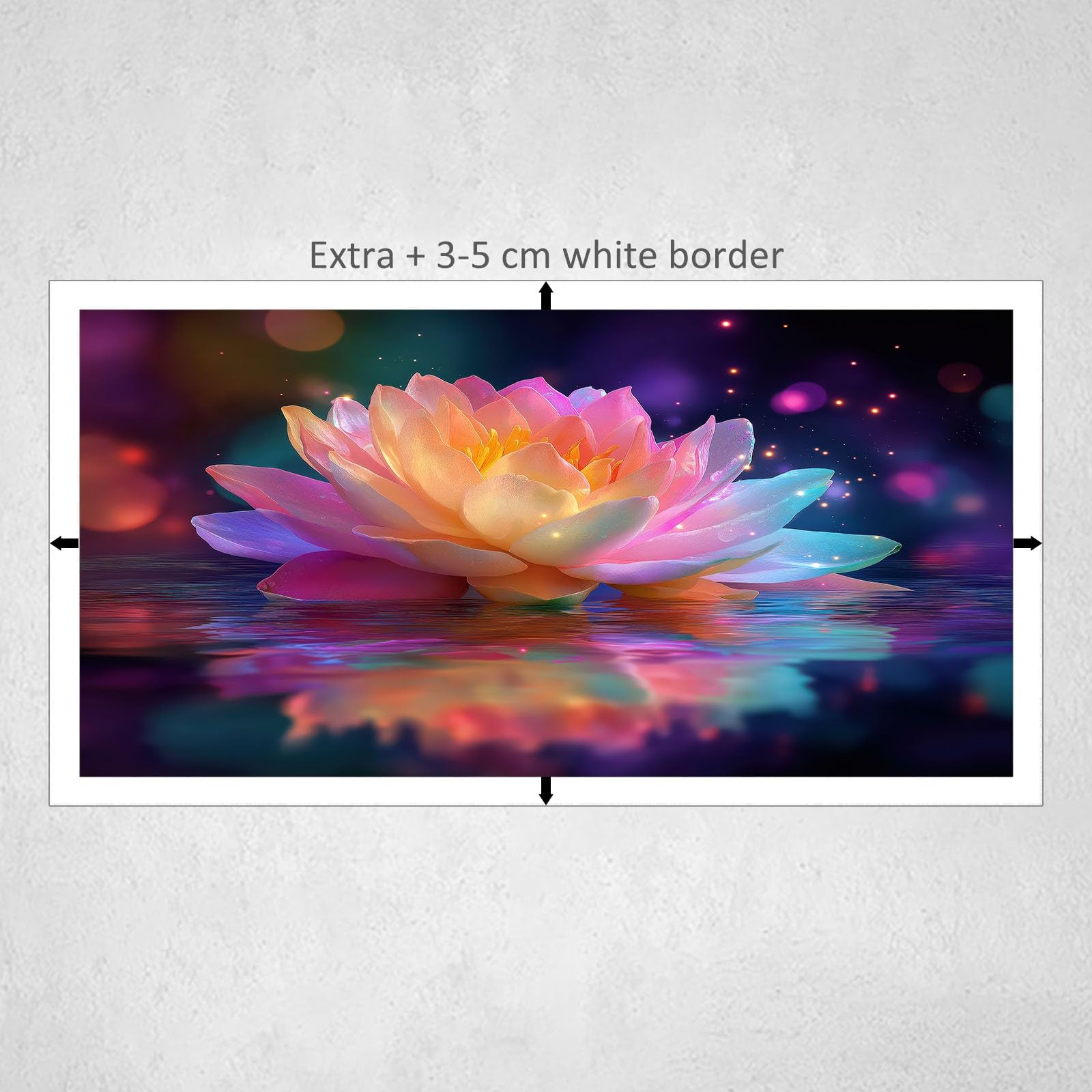 Generisch Abstrakt Bunt Floral Streifen Modernes Leinwandbild 140L x 70B cm mit Rahmen, Verträumt XXL Wanddeko für Wohnzimmer Geschenk Idee Einzug - Hochwertiger Kunstdruck auf Holzrahmen