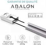 ABALON Rail à Rideaux Motorisé (8 mètres, gris) - 6