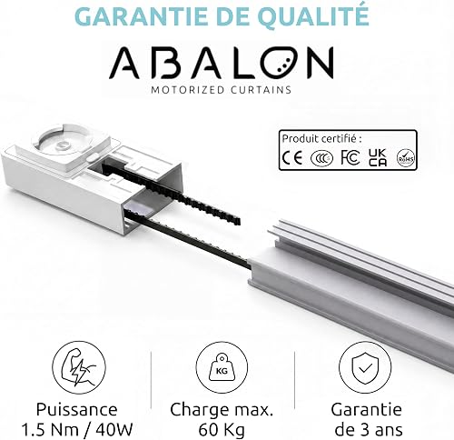 ABALON Rail à Rideaux Motorisé (8 mètres, gris) - 6