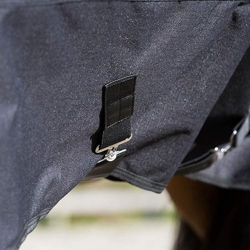 Vista 5 de HORZE Nevada - Manta de invierno impermeable de peso pesado 1200D (relleno de 14.14 onzas), color negro, 75 pulgadas