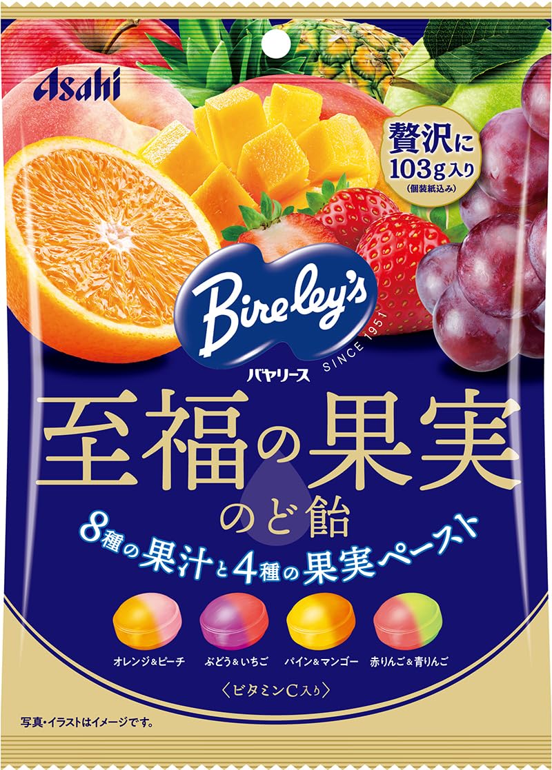 アサヒグループ食品 バヤリース至福の果実のど飴 103g×6袋