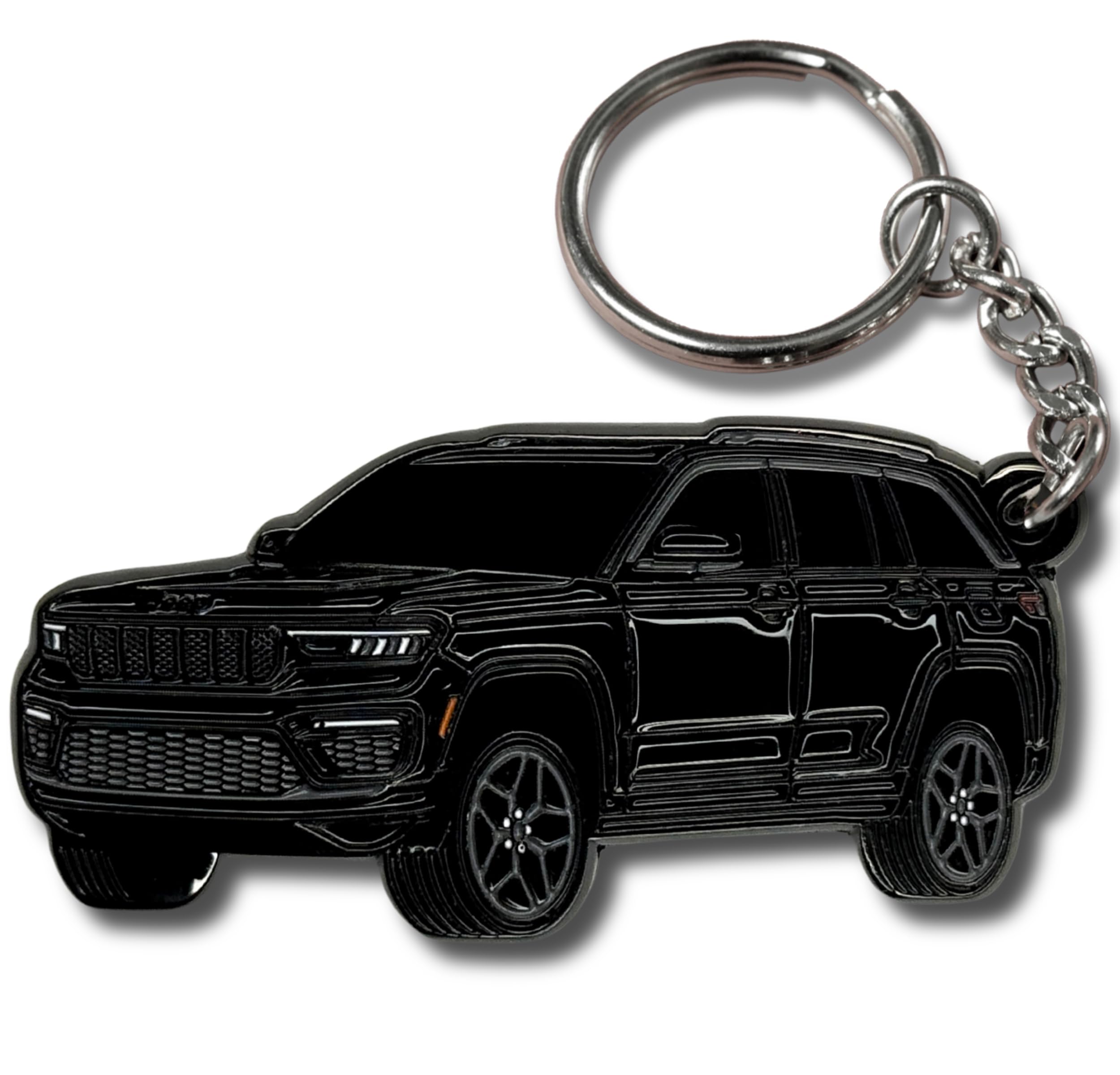 FOUR WHEEL BEAST Official Jeep Grand Cherokee Metal Keychain – Rugged Licensed Accessory