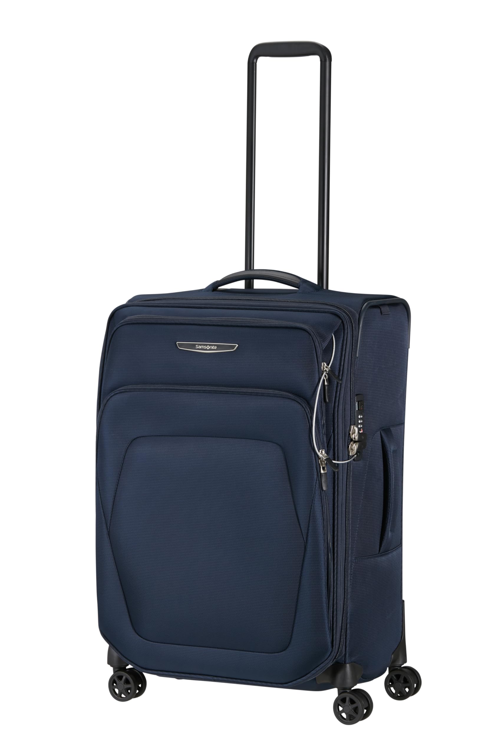 Samsonite Spark SNG Eco - Walizka Miękka 67 cm Średnia - Walizka Trolley z 4 Kółkami, Zamek TSA, Lekka i Rozszerzalna - Niebieski (Midnight Blue)