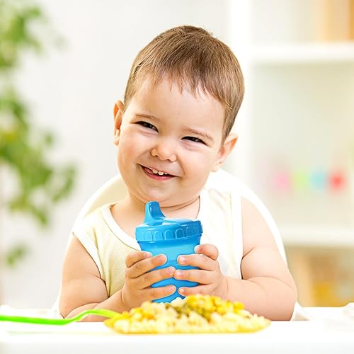Miniatura 6 de Mifoci 12 vasos para sorber de 10 onzas para niños pequeños de 1 a 3 años, vasos con tapa con tapa reutilizables para bebés, aptos para