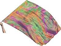 Vista 8 de Winged Sirenny Bandera de seda Poi, 50 pulgadas rectangular Spinning Playsilk Alabanza Profética Adoración Danza Banner (rojo)