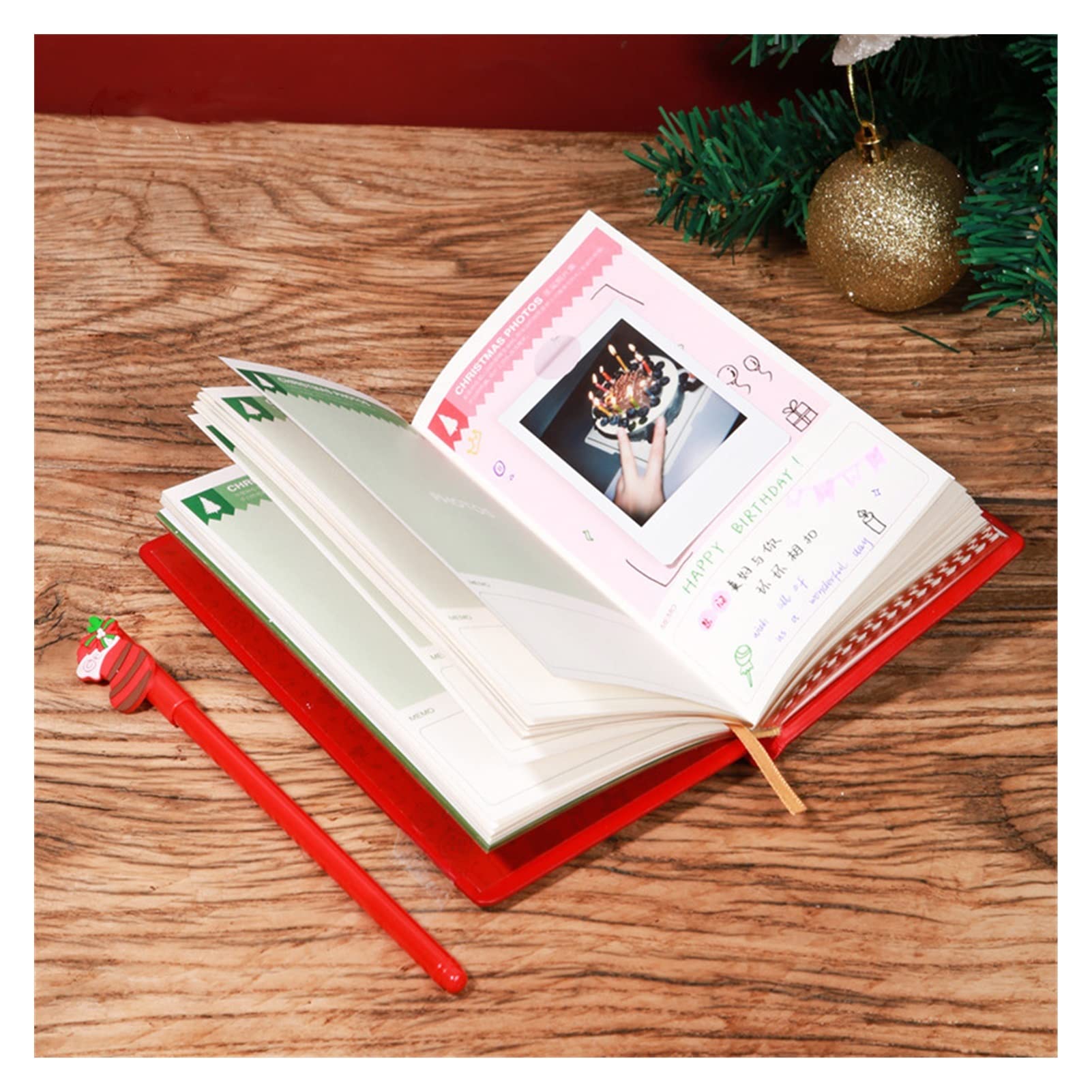 A6 Diario Diario Notebook e Journal Planner Agenda Notepad Sketchbook Memo PAD Cancelleria Affermazione ufficio scuola regalo di Natale (Color : A Red)