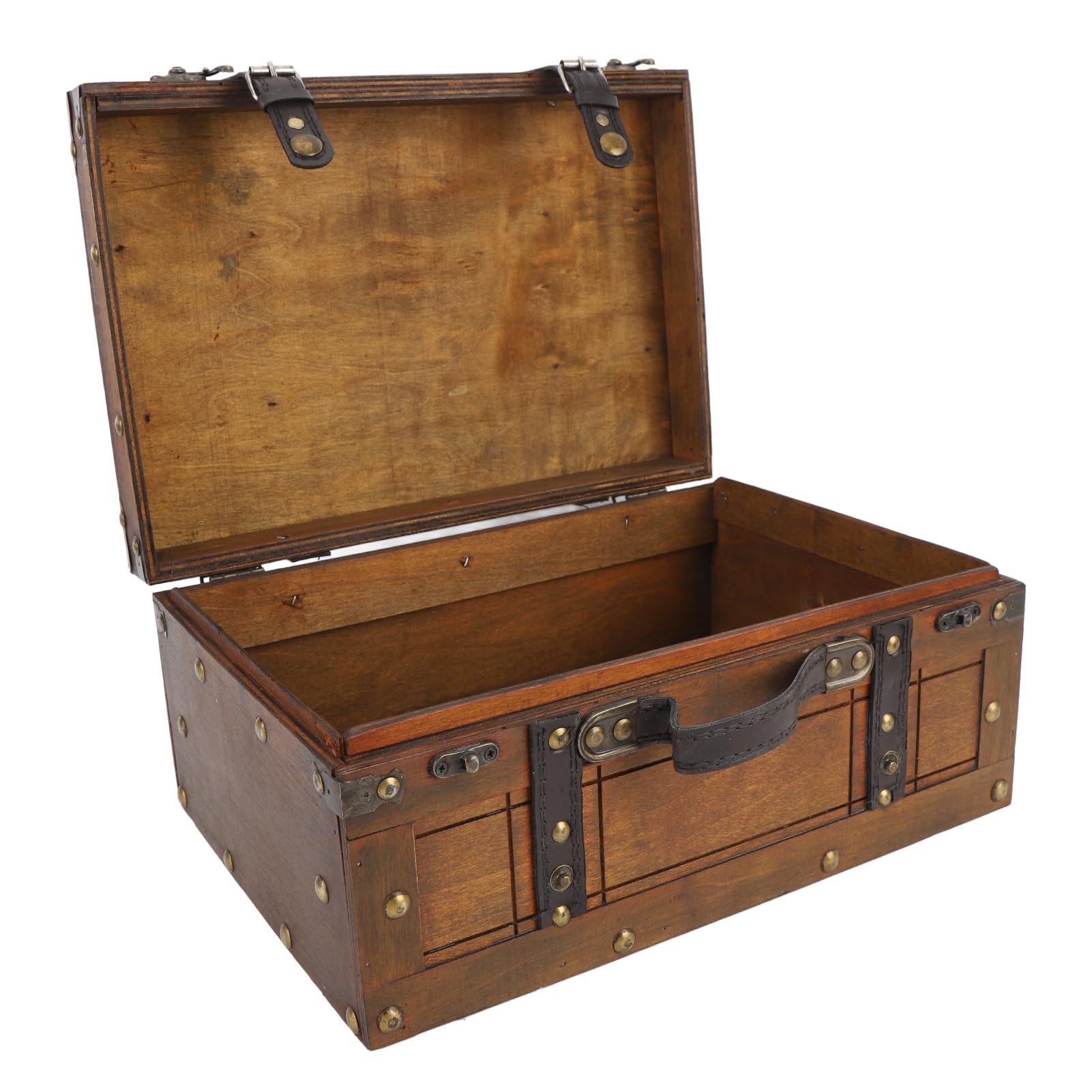 Topiky Baule Antico Decorativo in Legno, Borsa per Vestiti, Giocattoli, Accessori per Foto, Valigie (Grande)Legno