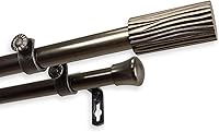 Vista 2 de Rod Desyne Barra de cortina doble de cedro, 48"-84", latón antiguo