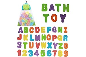 Bath Toys Organizer with 36 Foam ABC Letters and Numbers