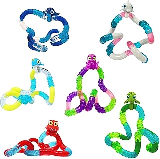 TANGLE Pets Aquatic Series Collection - Turtle Crab Dolphin Sting Ray Octopus Narwhal - Cute Fidgets for Boys and Girls - Aquatic Fidget Toys - Sea Creature Fidget Toys Fidgets