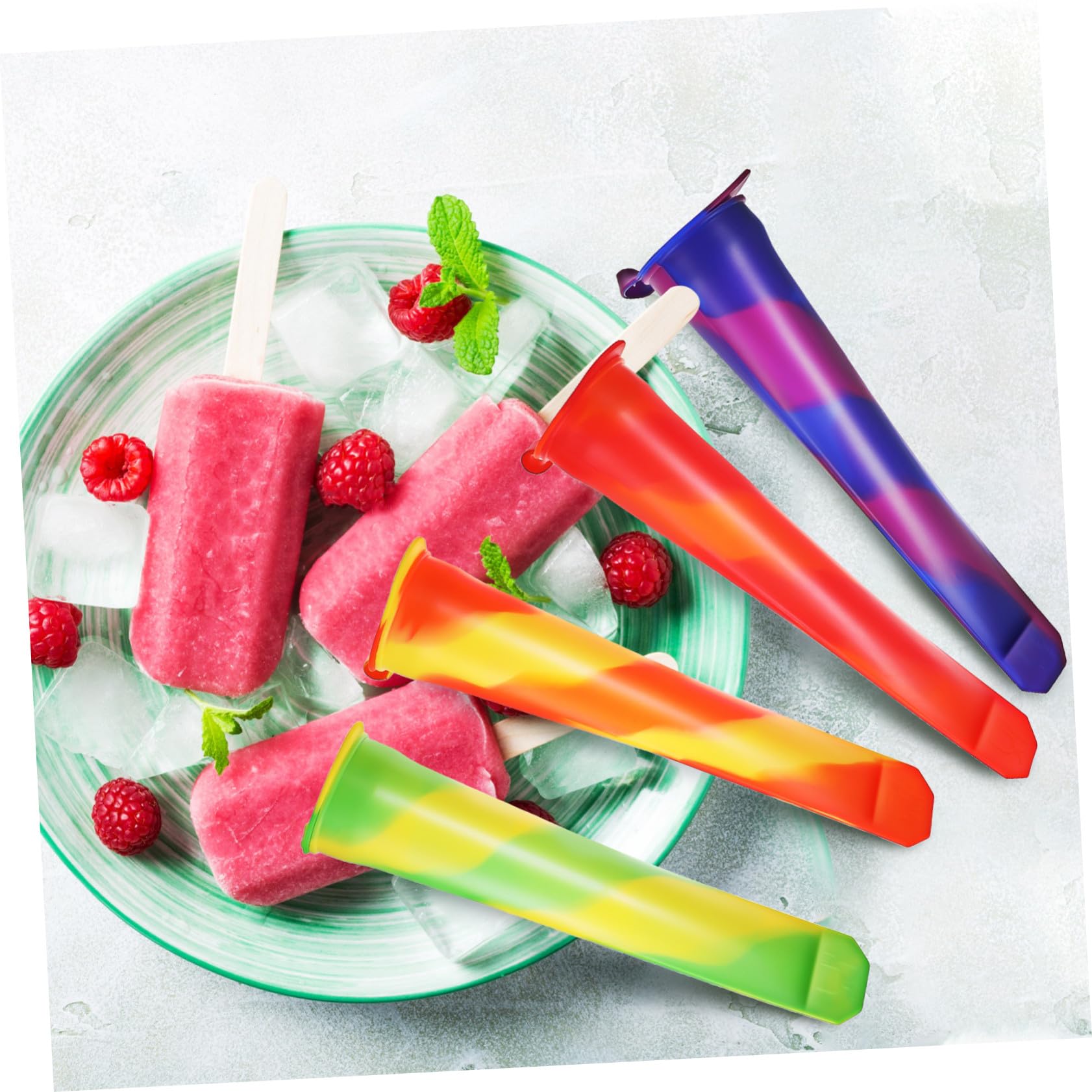GLEAVI 12pièces Lot de Moules à Glace Silicone Réutilisables pour Yaourts Glacés et Desserts Maison Faciles à Utiliser et Laver
