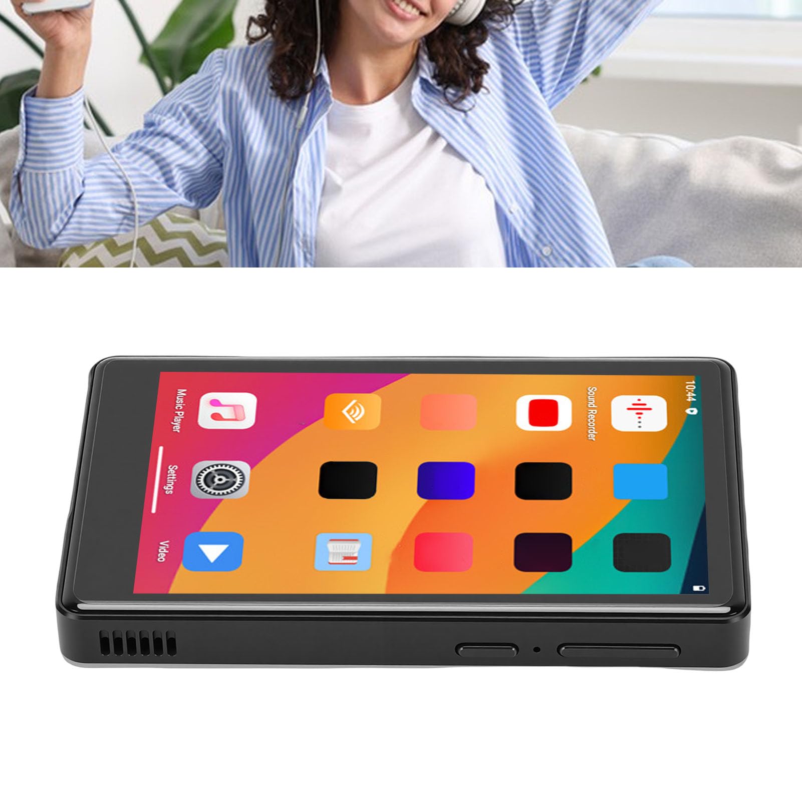 Cocoarm Reproductor MP4 con Bluetooth 5.0 y WiFi Pantalla Táctil Reproductor de Música Pantalla HD de 4 Pulgadas 3GB 32GB Audio HiFi 8.1 para Viajes Estudio Reproducción de Video