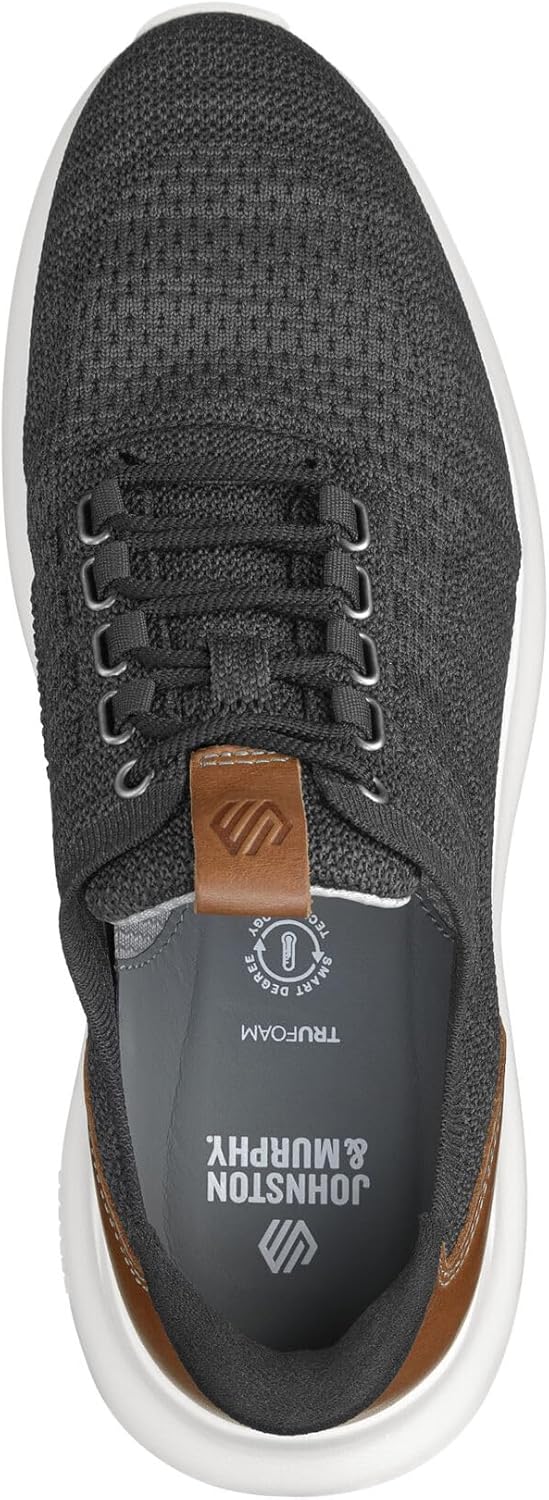 Johnston & Murphy Men’s Amherst 2.0 Knit Plain Toe Dress Casual Shoe, Black Heathered Knit, 11 M - Image 2