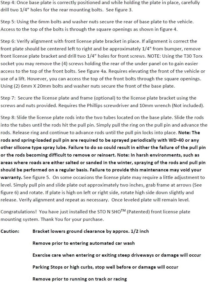 STO N SHO Front License Plate Bracket Compatible with 2017-2019 Porsche 911 Carrera/911 Carrera S (SNS186)