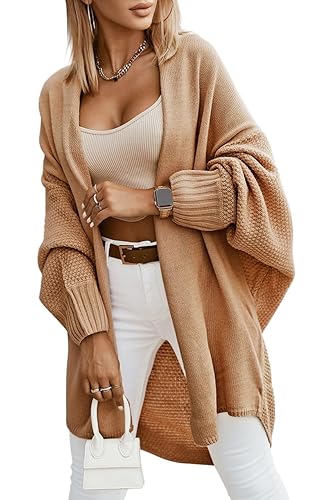 Miladusa Oversized Cardigans for Women Fall 2025 Trendy Open Front
