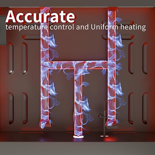 Miniatura 6 de LERIKA Parrillas de propano de mesa de 18 pulgadas para parrilla de barbacoa de cocina al aire libre, esmalte antiadherenteacero inoxidable