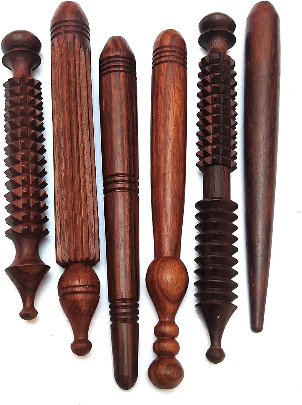 - Wooden Massager, Acupressure Massager, Wooden Massage Sticks, Massager for Acupressure Points (Pack of 6)