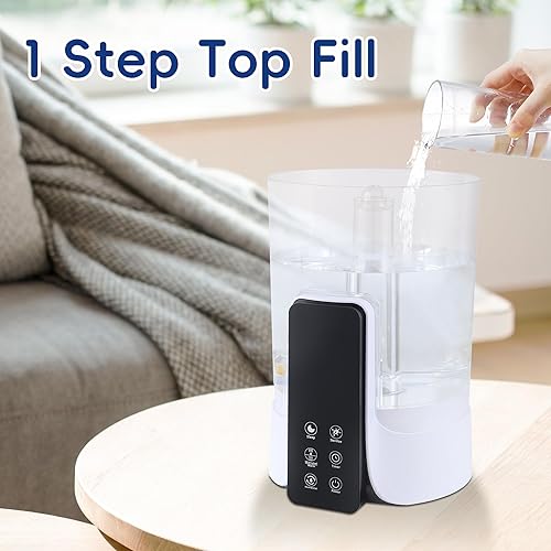 Miniatura 5 de 6L Remote Warm And Cool Mist Humidifiers For Bedroom,Whole House Top Fill Ultrasonic Humidifier With Essential Oil Diffuser For Baby, Humidifiers