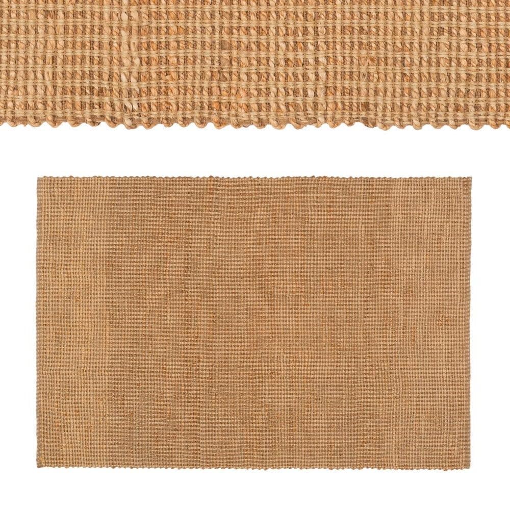 LOLAhome - Alfombra Grande de salón en Yute 100% Natural Trenzado de 200x140 cm. Diseño Artesanal Muy versátil. Viste Tus Suelos aportando máximo Bienestar, Calidez y Confort Atemporal.