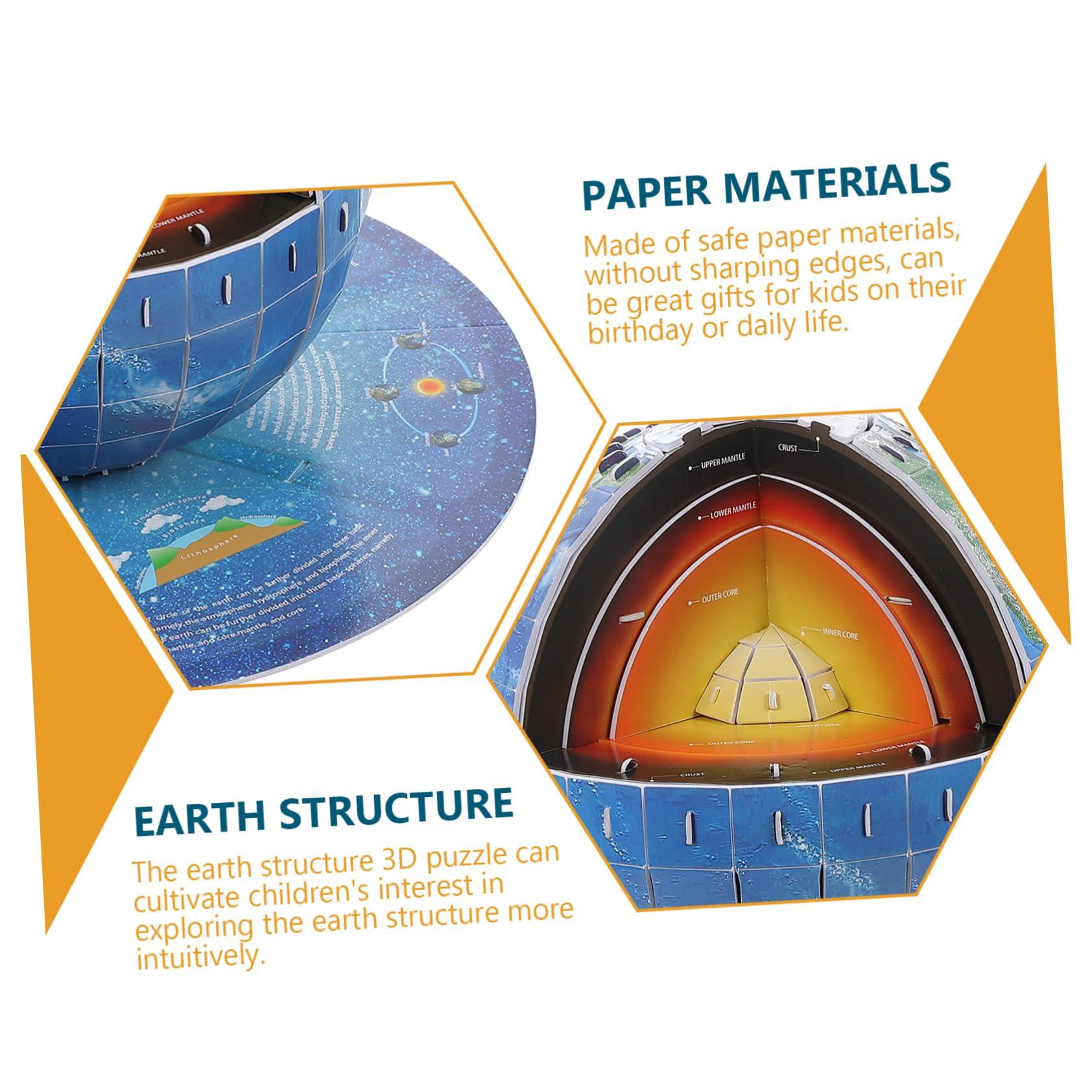 BESPORTBLE Puzzle 3d Struttura Terrestre per Ragazzo Ragazza 8-12 Anni, Gioco Educativo Fai da Te, Stimola Creatività e Coordinazione Occhio-mano, Set per Apprendimento Scientifico e Divertimento