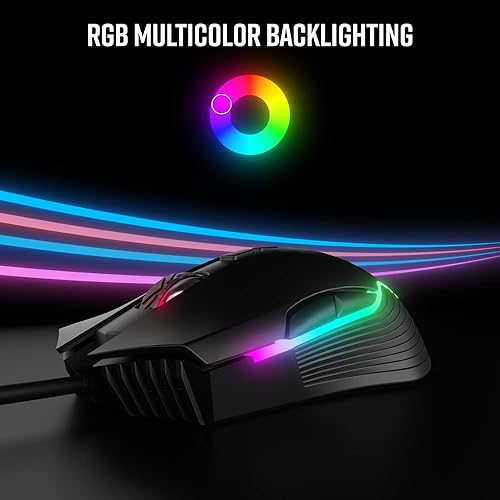 Miniatura 6 de Premier Accessory Group - Ratón con cable RGB Altec Lansing (ergonómico, 1200 a 7200 ppp)